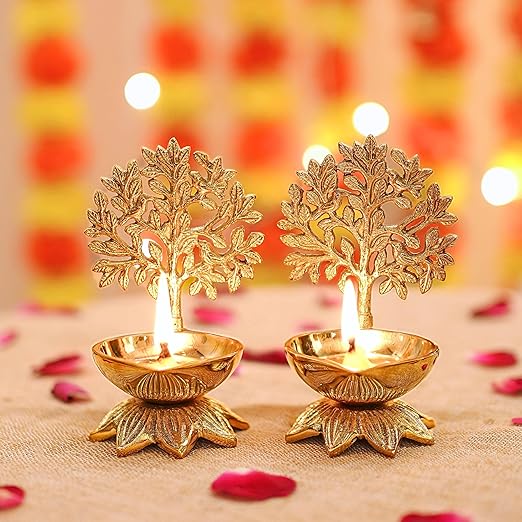Handcrafted Brass Diya Set